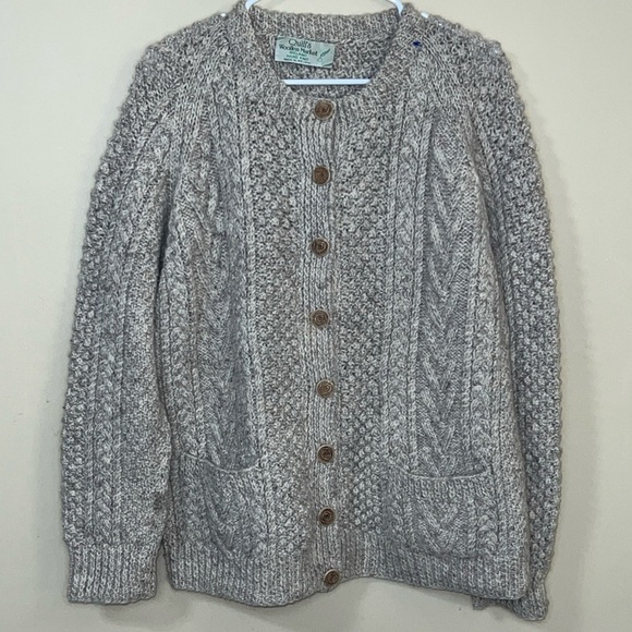 Quills woollen market Sweaters - Quills Woollen Market fisherman’s cardigan Women’s Large